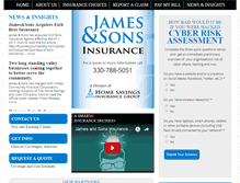 Tablet Screenshot of jamesandsonsins.com